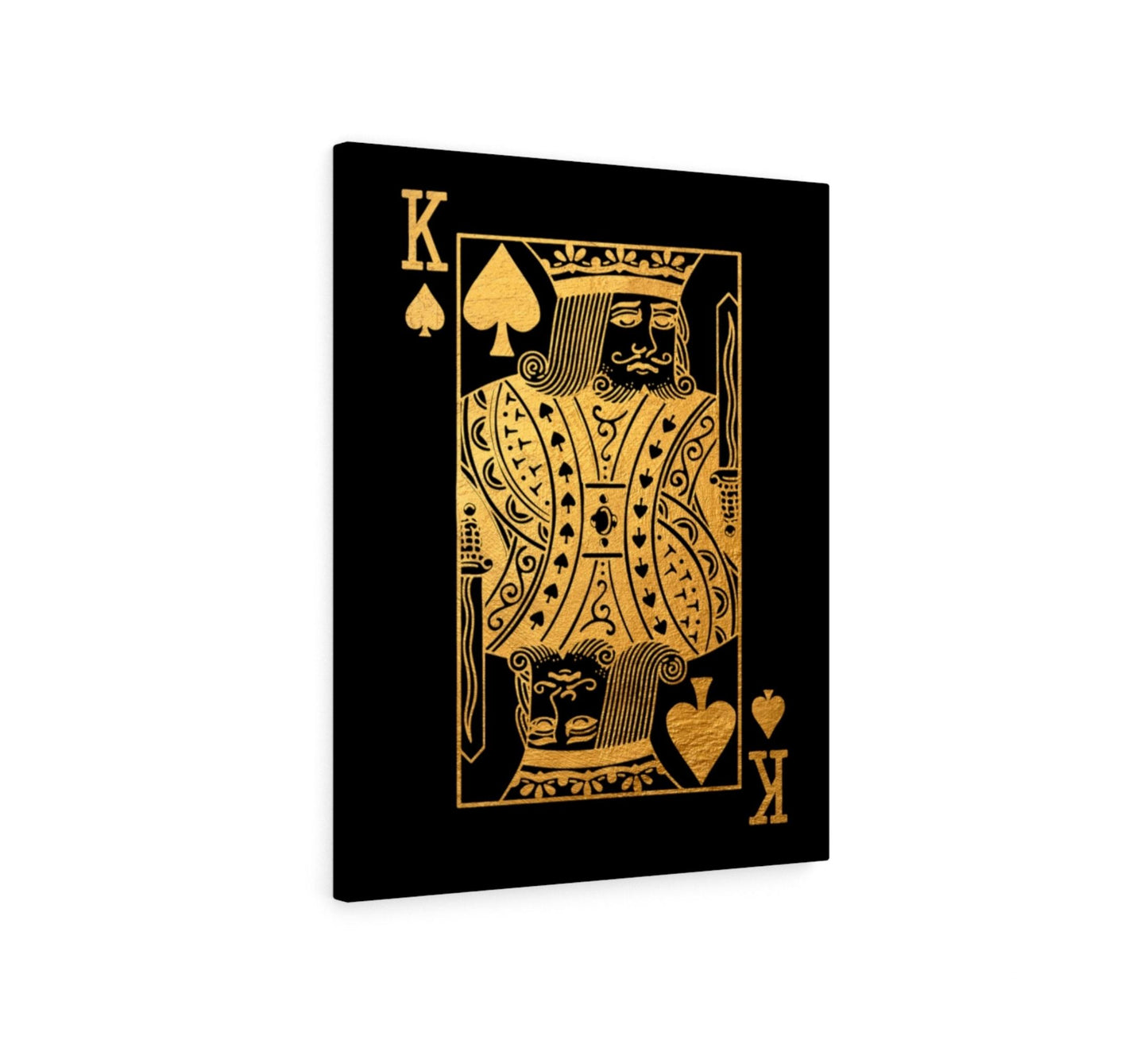 Gold King of Spades Canvas Wall Art