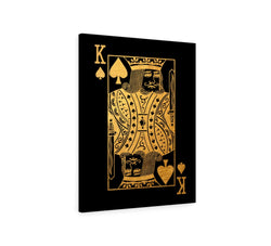 Gold King of Spades Canvas Wall Art