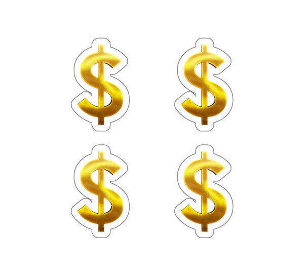 Mini Gold Money Sign Stickers