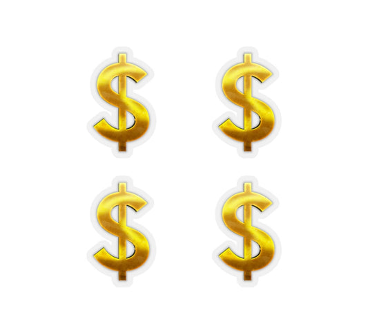 Mini Gold Money Sign Stickers