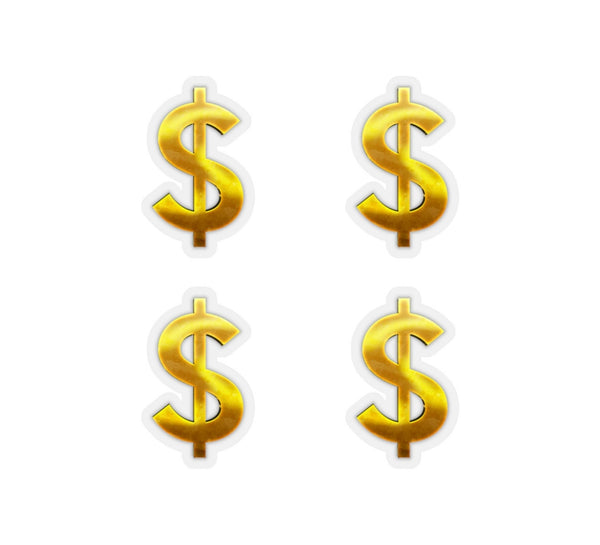 Mini Gold Money Sign Stickers