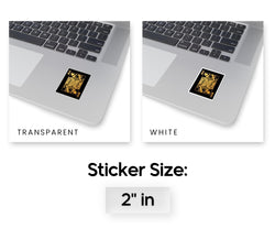 Gold Queen of Hearts Kiss-Cut Sticker