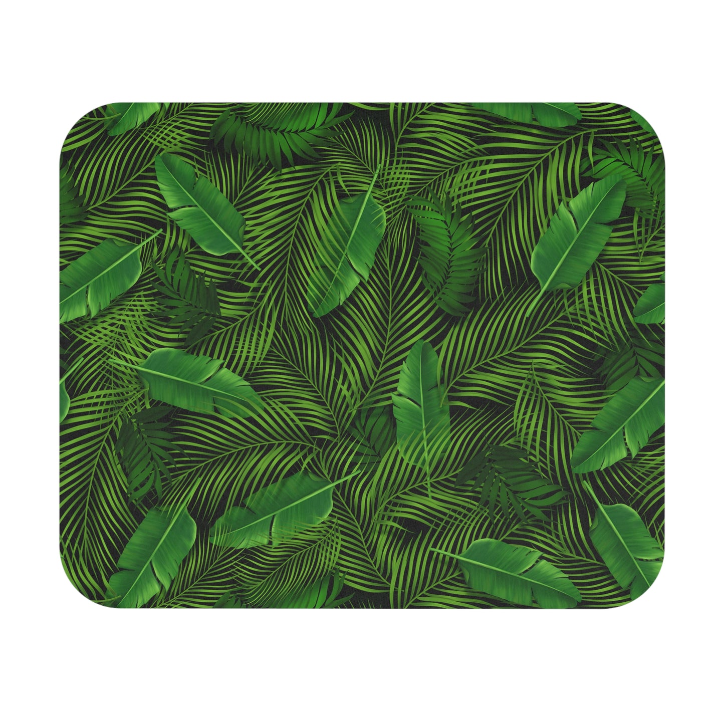 Green Tropical Leaves Mousepad