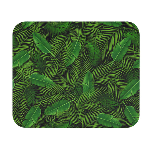 Green Tropical Leaves Mousepad