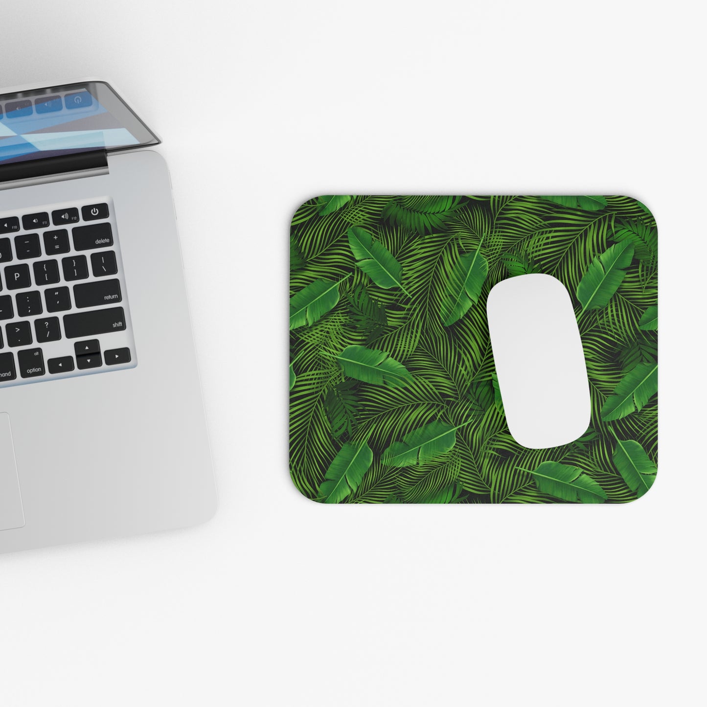 Green Tropical Leaves Mousepad