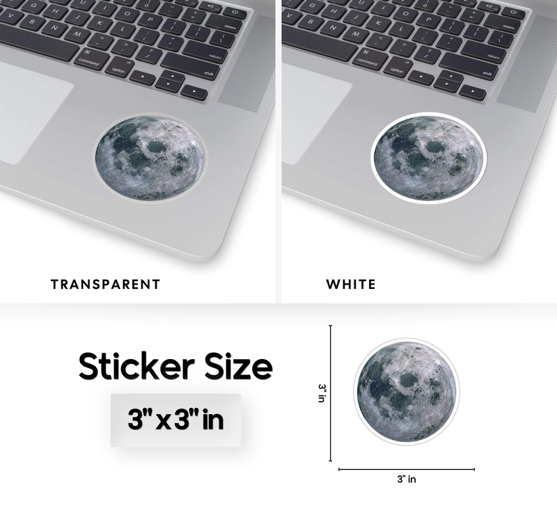 Illuminating Moon Space Sticker