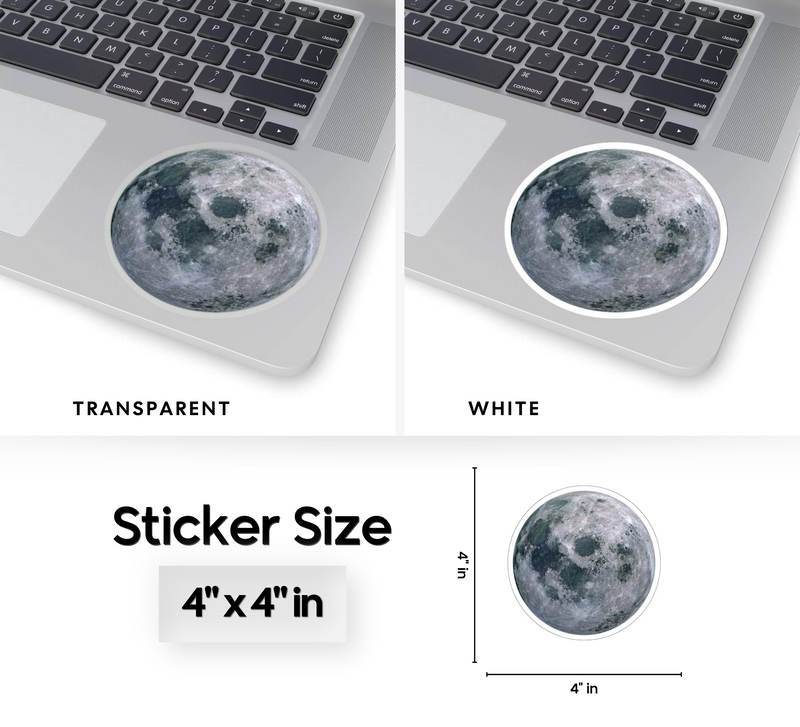 Illuminating Moon Space Sticker