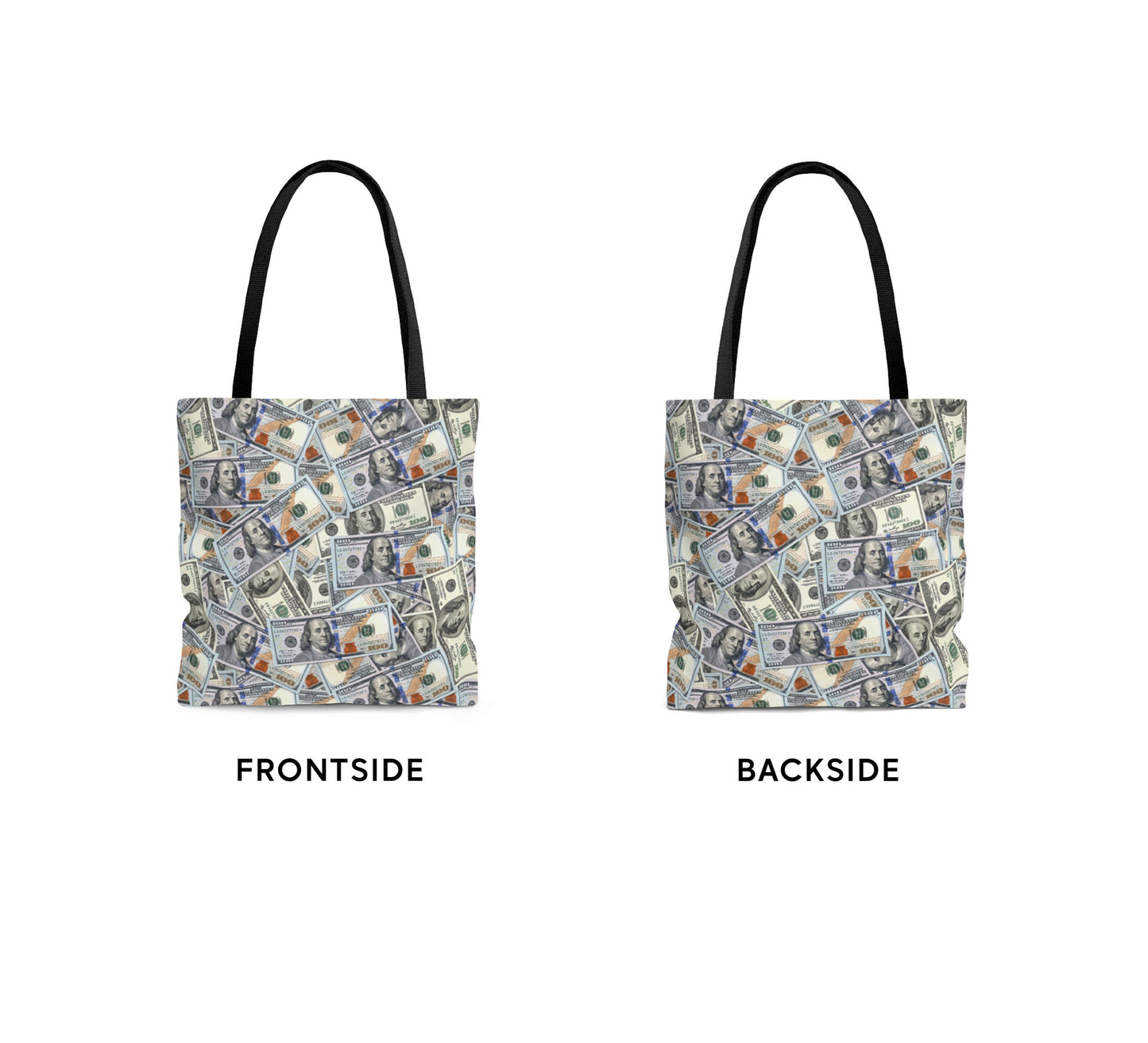 Hundred Dollar Bills Money Tote Bag - All Over Print