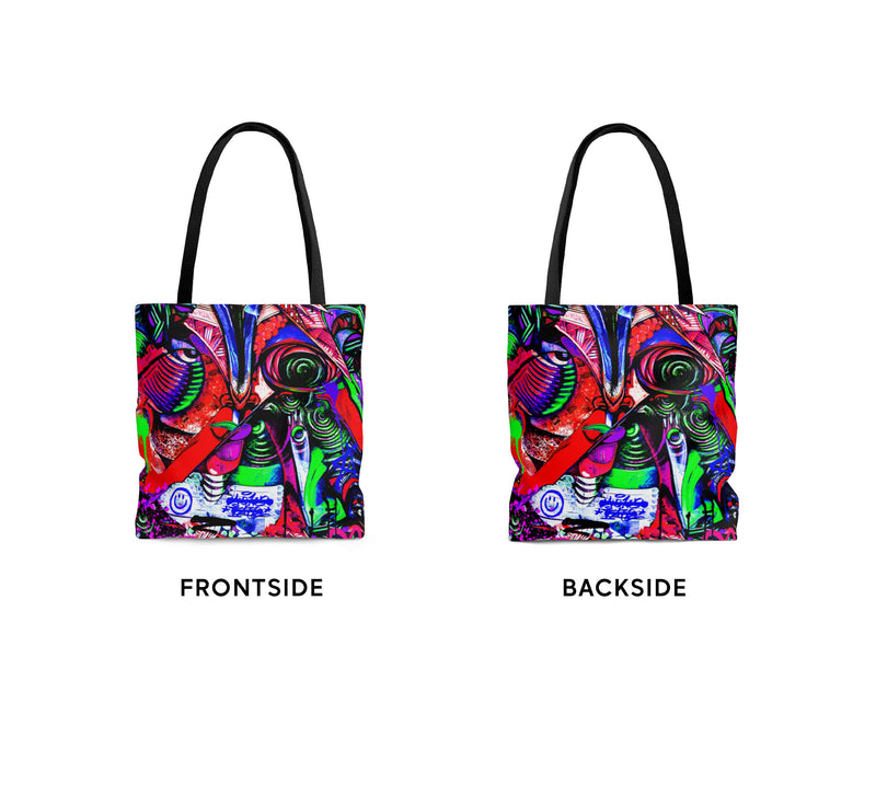 Neon Graffiti Art Tote Bag - Sublimation All Over Print Bag