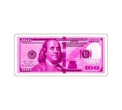 Pink 100 Dollar Bill Money Sticker