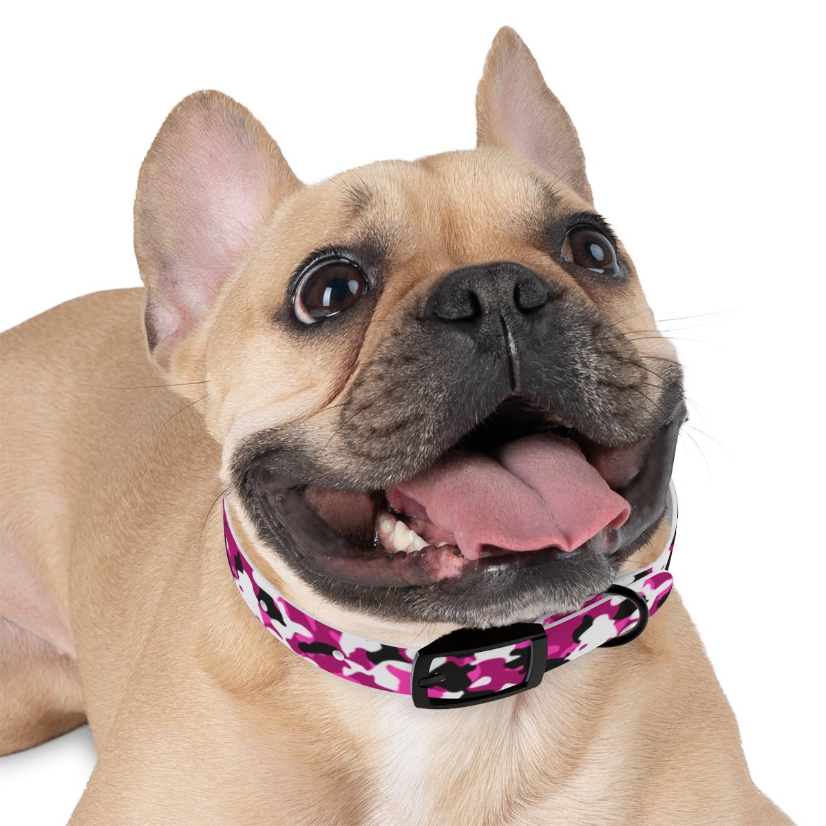 Pink Camouflage TPU Dog Collar