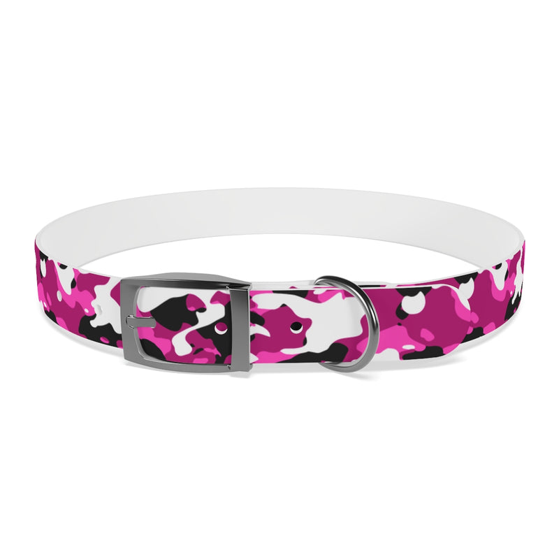 Pink Camouflage TPU Dog Collar
