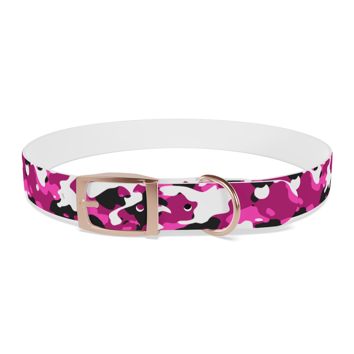Pink Camouflage TPU Dog Collar