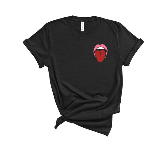 Pink Lips Tongue Out T-Shirt