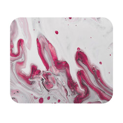 Pink + White Liquid Marble Mousepad