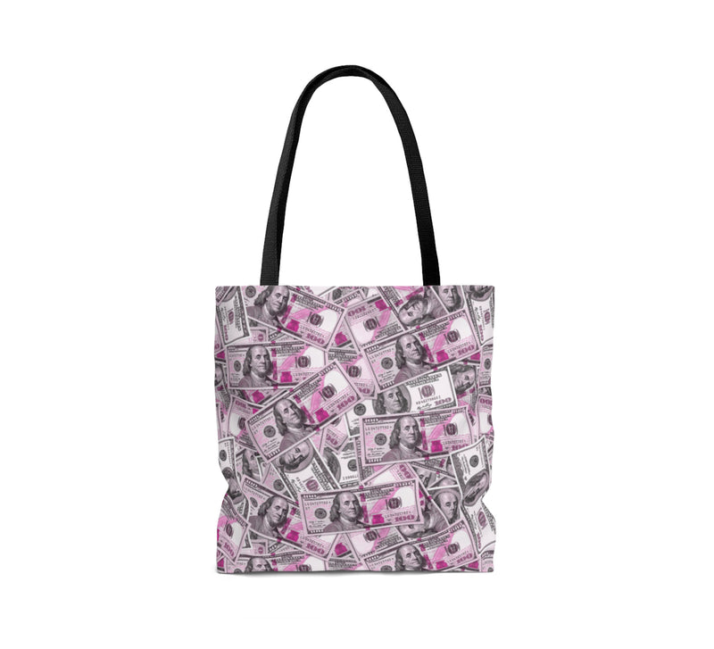 Pink Money Tote Bag - Hundred Dollar Bills All Over Print – Dryp Factory