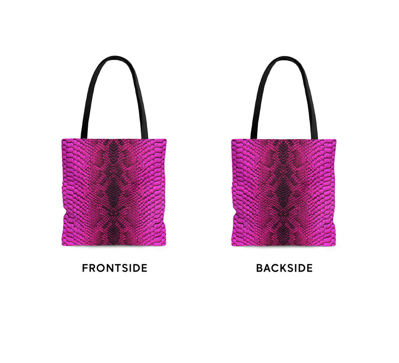 Pink Snakeskin Tote Bag