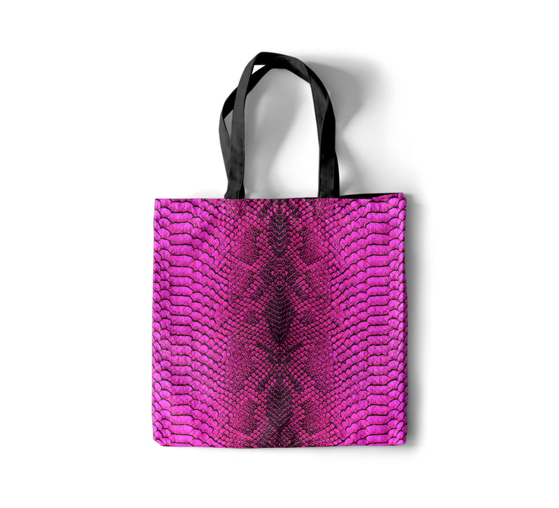 Pink Snakeskin Tote Bag