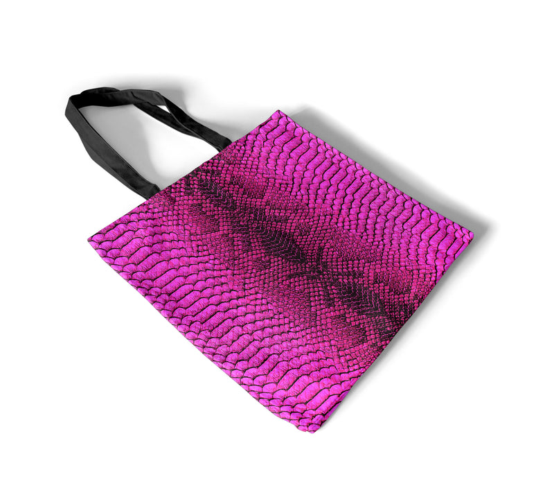 Pink Snakeskin Tote Bag