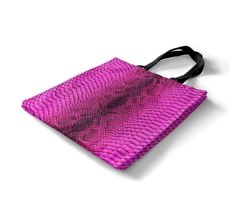 Pink Snakeskin Tote Bag