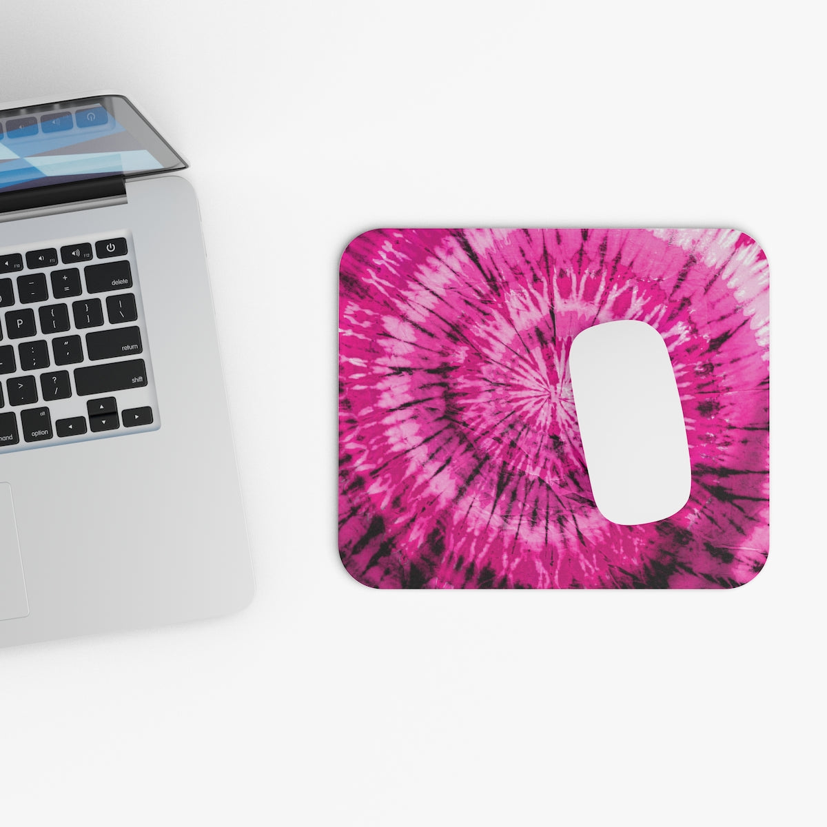 Pink Tie-Dye Mouse Pad