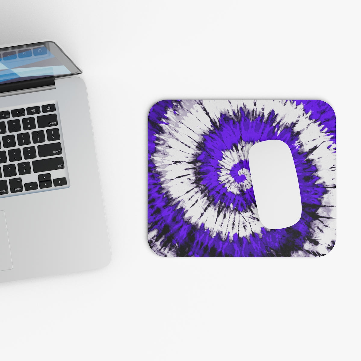 Purple + White Tiedye Mousepad