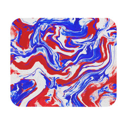 Red + White + Blue Liquid Marble Mousepad