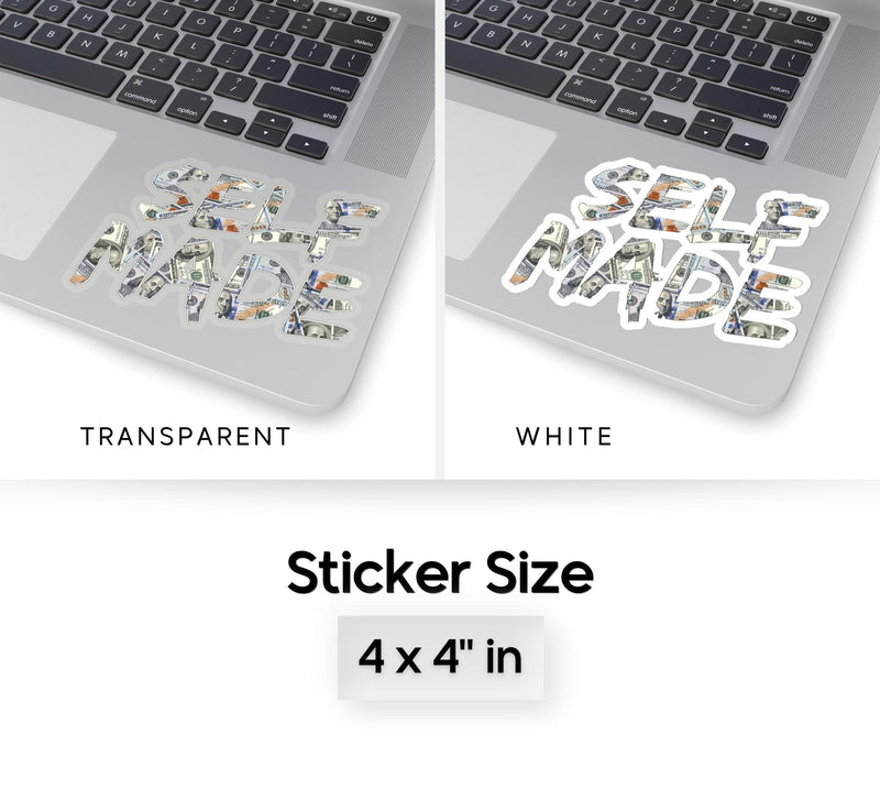 Self Made Money Kiss-Cut Sticker