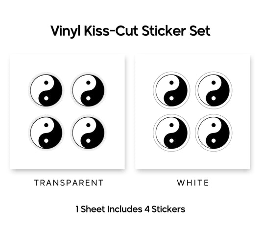 Ying Yang Symbol Sticker Set