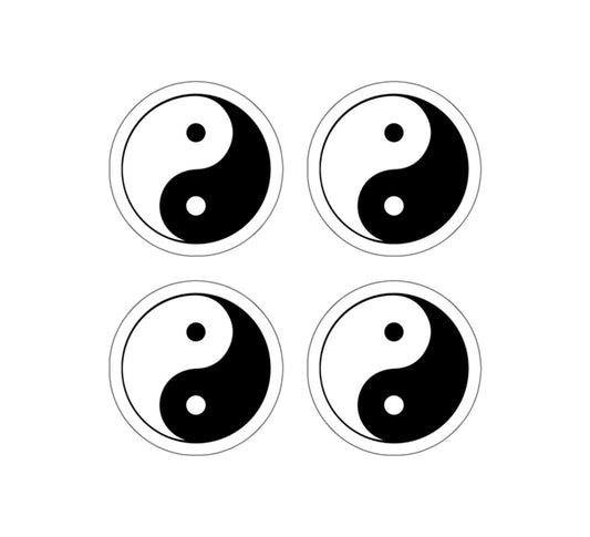 Ying Yang Symbol Sticker Set