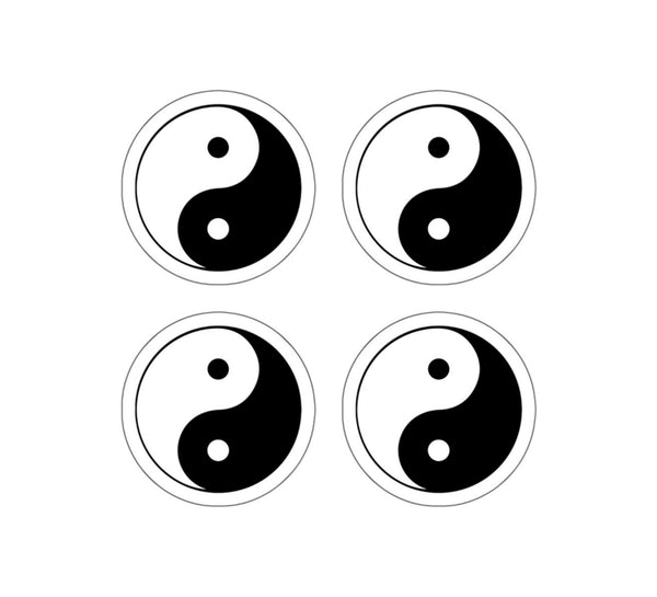 Ying Yang Symbol Sticker Set