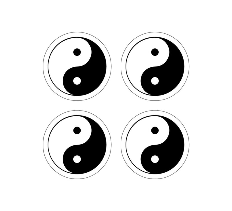 Ying Yang Symbol Sticker Set