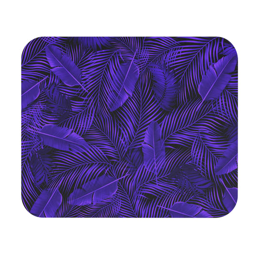 Purple Tropical Plant Leaves Mousepad