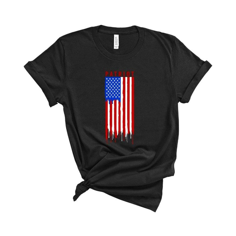 American Patriot Flag T-Shirt Black / L