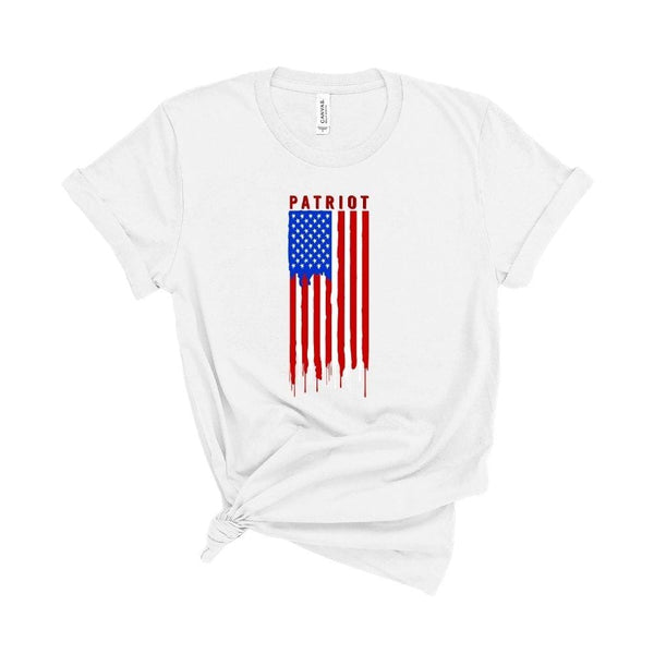 American Patriot Flag T-Shirt White / XS