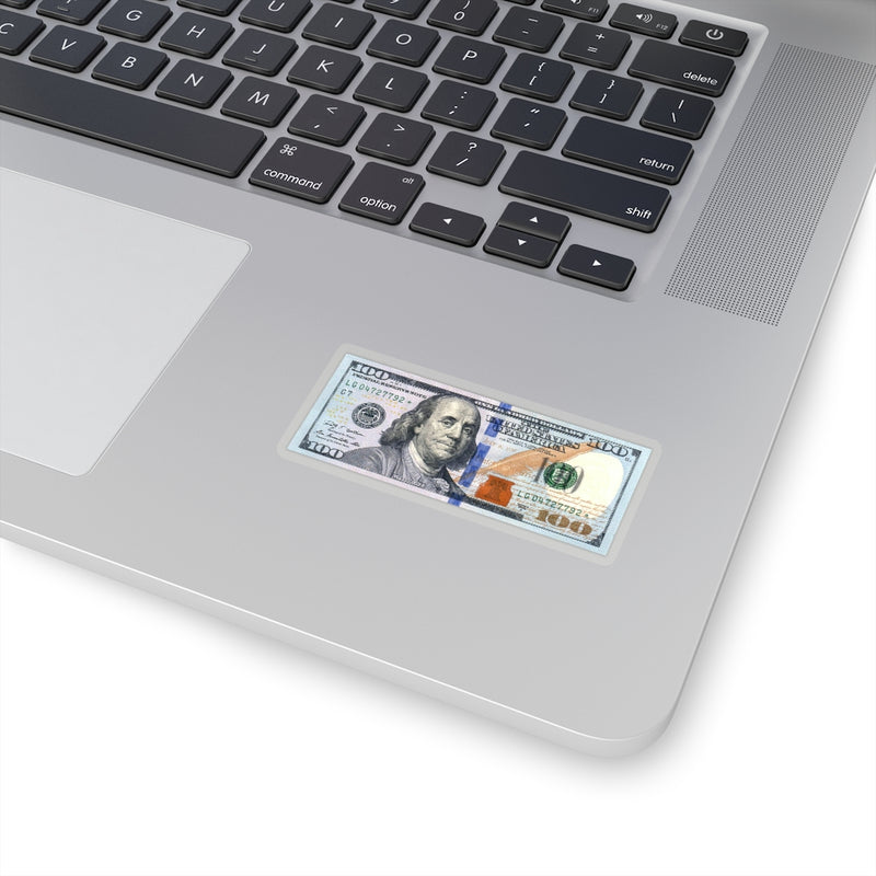 US 100 Dollar Bill Money Sticker - Premium Vinyl Kiss-Cut Sticker