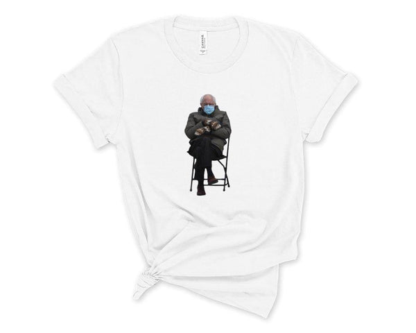 Bernie On A Chair Meme T-Shirt White / XS