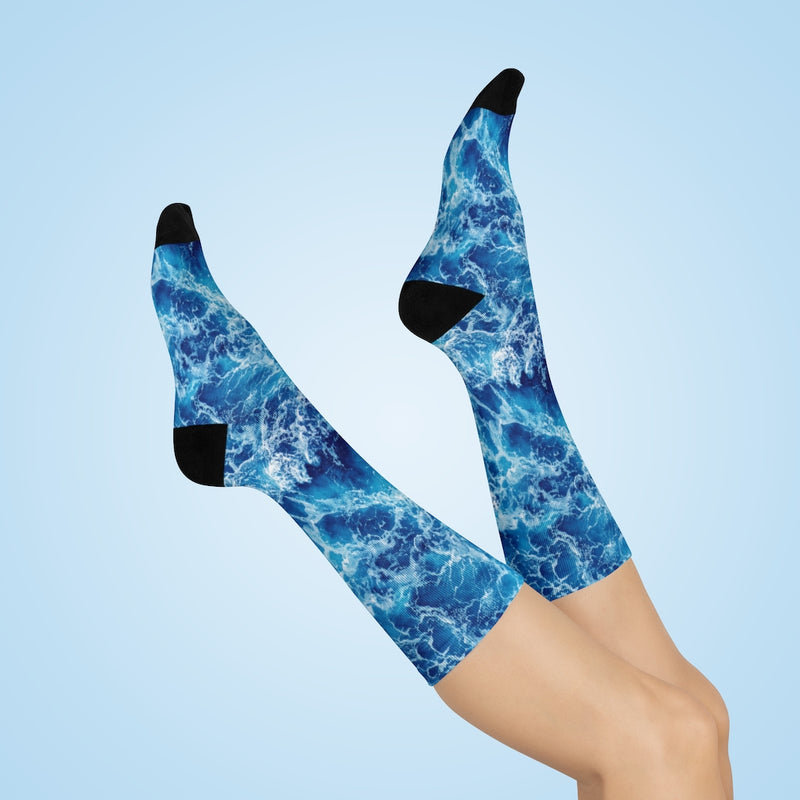 Blue Ocean Water DTG Crew Socks