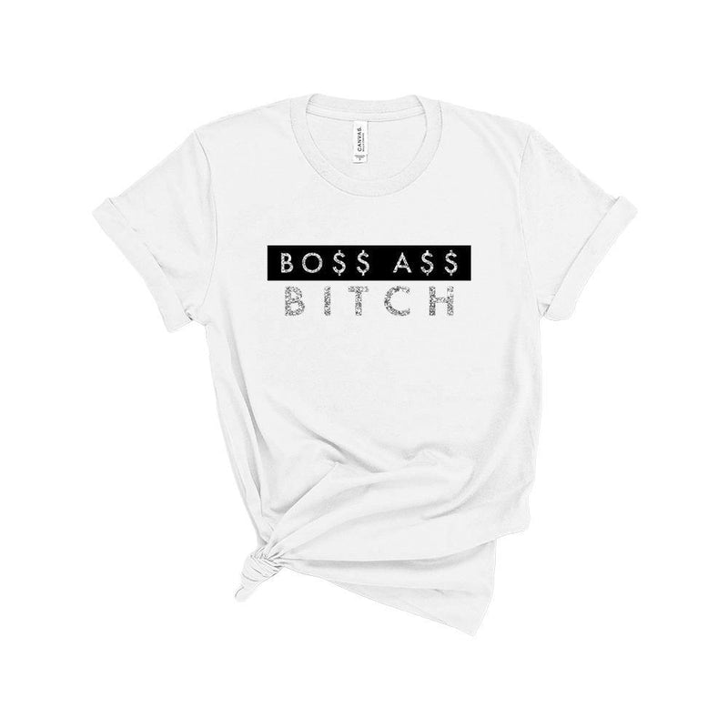 Boss Ass Bish T-Shirt White / XS