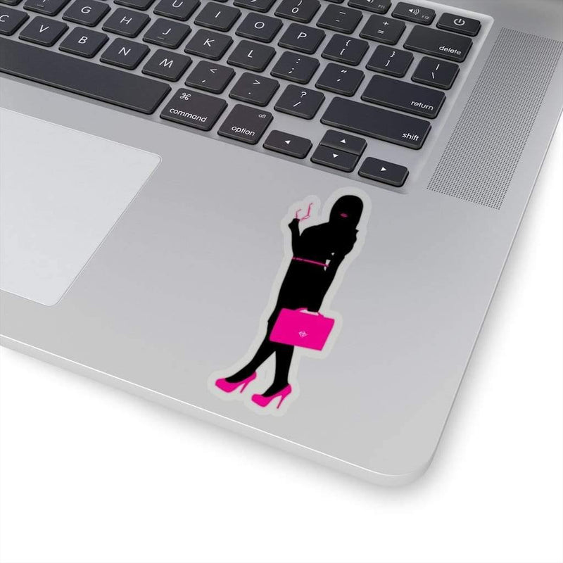 Boss Babe Silhouette Woman Sticker Transparent / 4" × 4" Dryp Factory