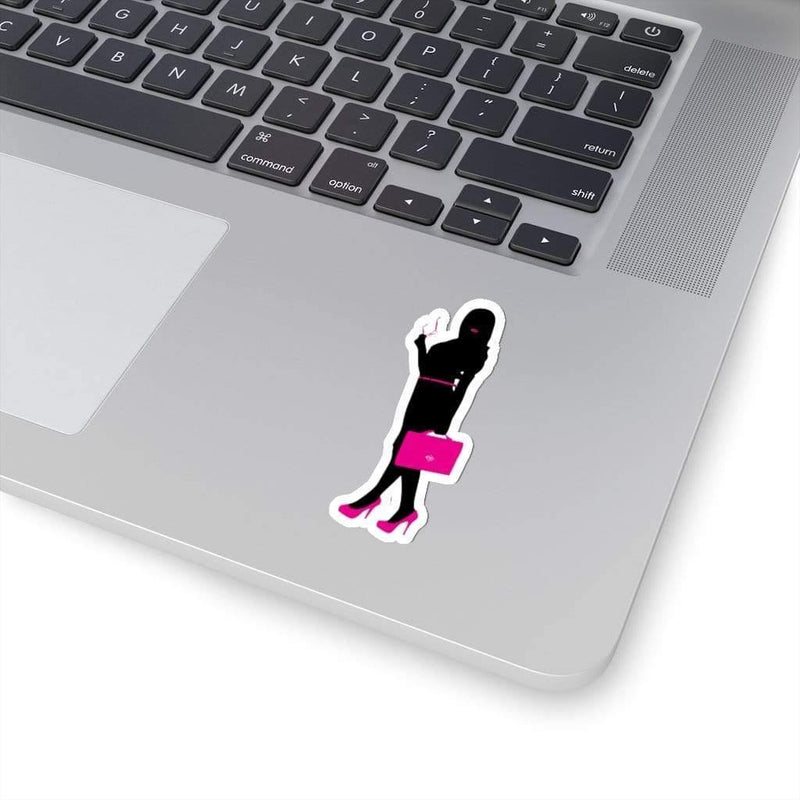 Boss Babe Silhouette Woman Sticker White / 3" × 3" Dryp Factory