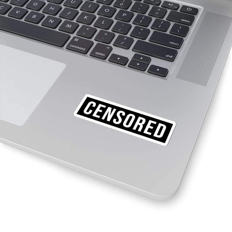 CENSORED Kiss-Cut Sticker 3" × 3" / White