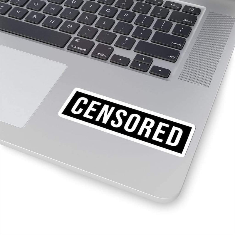 CENSORED Kiss-Cut Sticker 4" × 4" / White