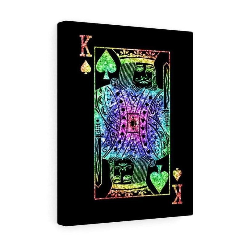 Colorful King of Spades Canvas Wall Art