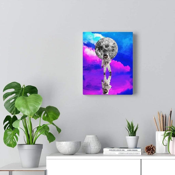 Cotton Candy Astronaut Canvas Wall Art 8″ × 10″ / Premium Gallery Wraps (1.25″)