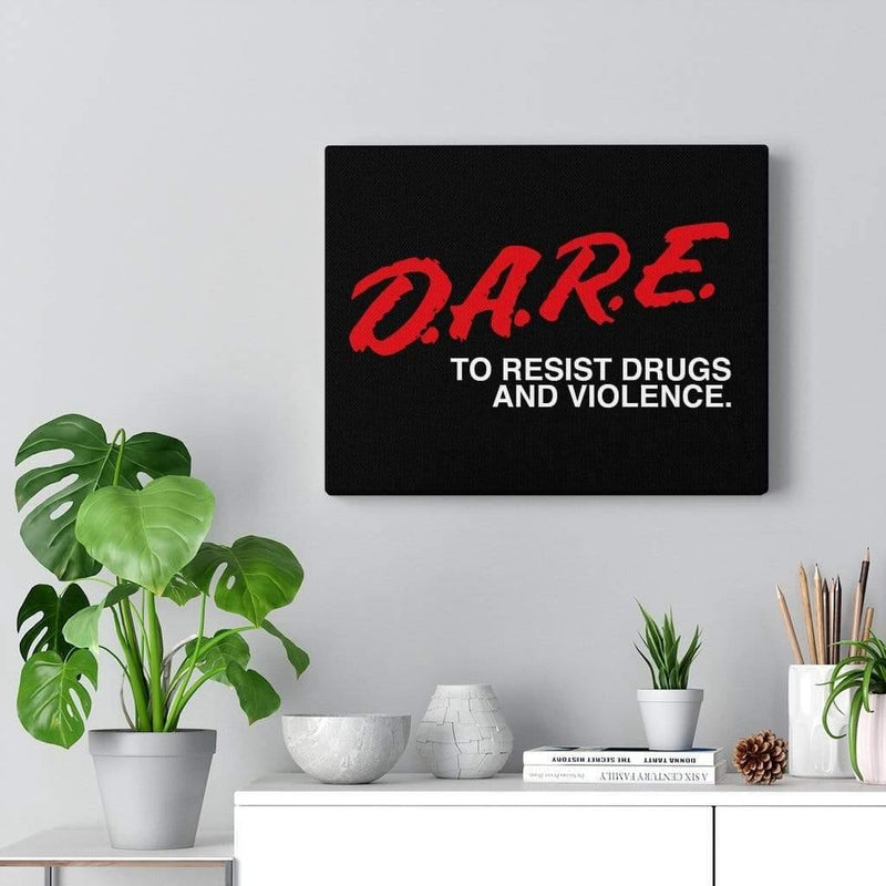 D.A.R.E. to Resist Drugs and Violence Canvas Wall Art 14″ × 11″ / Premium Gallery Wraps (1.25″) Dryp Factory