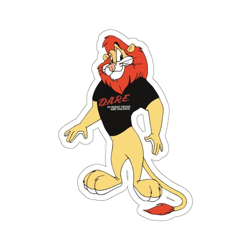 Daren the Lion DARE Program Mascot Kiss-Cut Sticker 2" × 2" / White