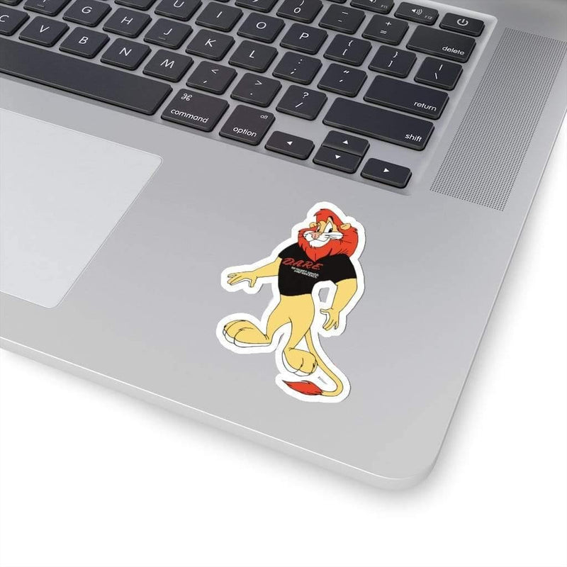 Daren the Lion DARE Program Mascot Kiss-Cut Sticker 3" × 3" / White