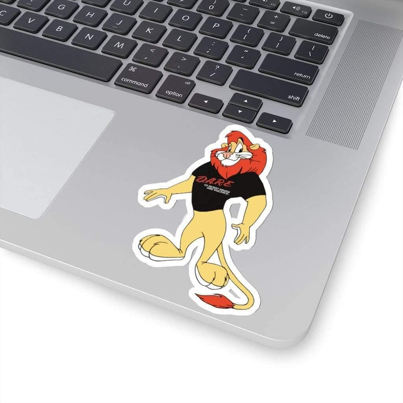 Daren the Lion DARE Program Mascot Kiss-Cut Sticker 4" × 4" / White