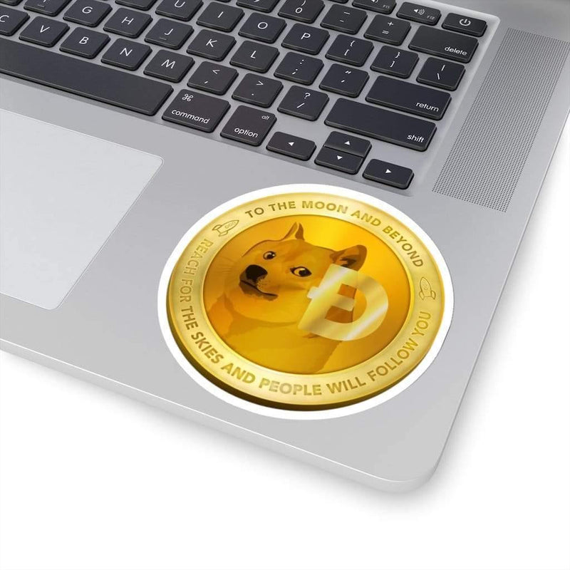 Doge Coin Crypto Kiss-Cut Sticker 4" × 4" / White